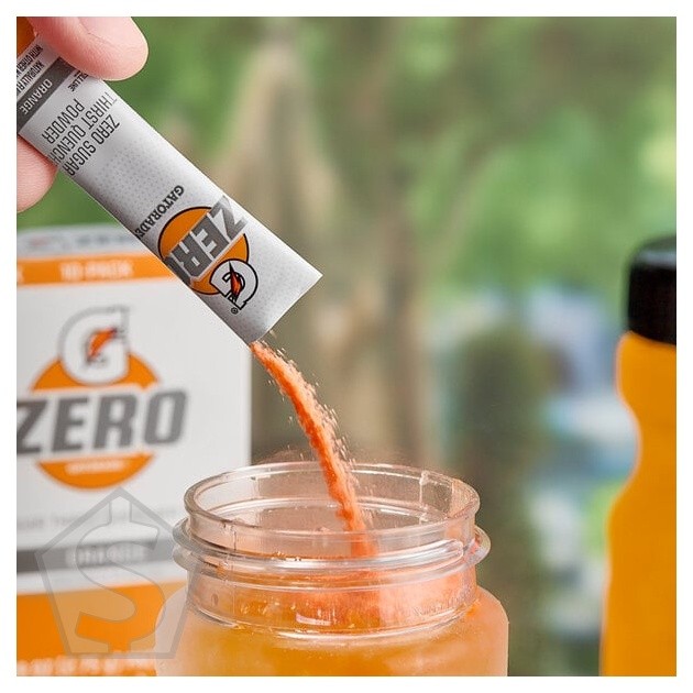 Gatorade Thirst Quencher Zero Sugar Orange Sports Drink Powder Single Serve