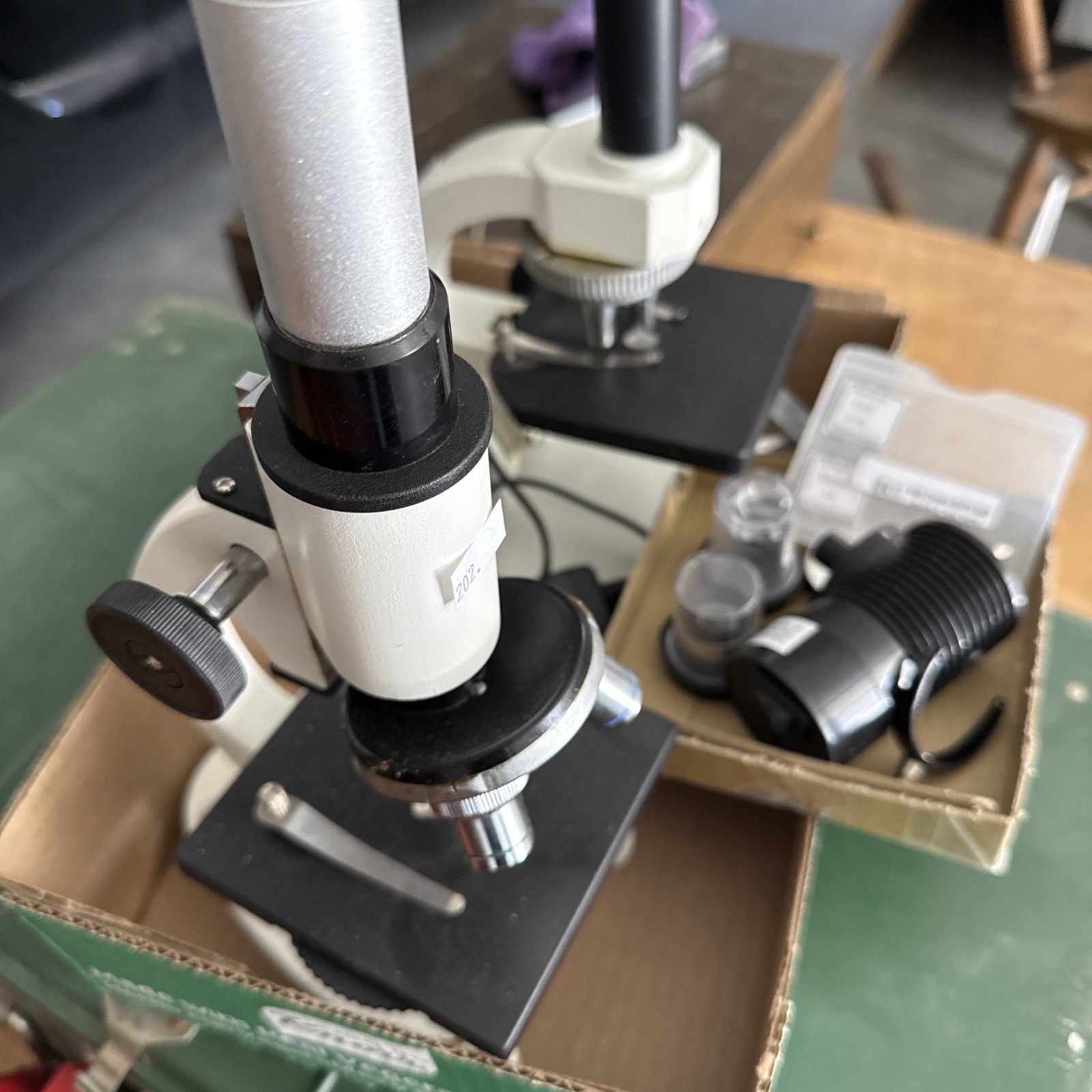 Student Microscope Set Of 2 With Extras
