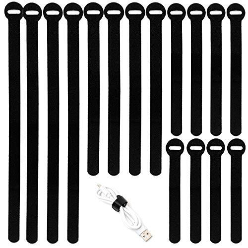 100PCS Reusable Cable Ties Multi-Purpose Hook & Loop Cable Straps Wire Ties