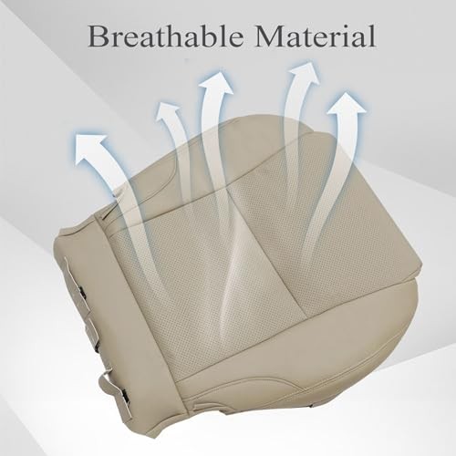 Driver Side Bottom Perforated Leather Seat Cover Tan Compatible with Lexus