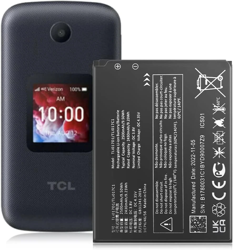 New Replacement Battery TLi017D1 for TCL Alcatel Flip