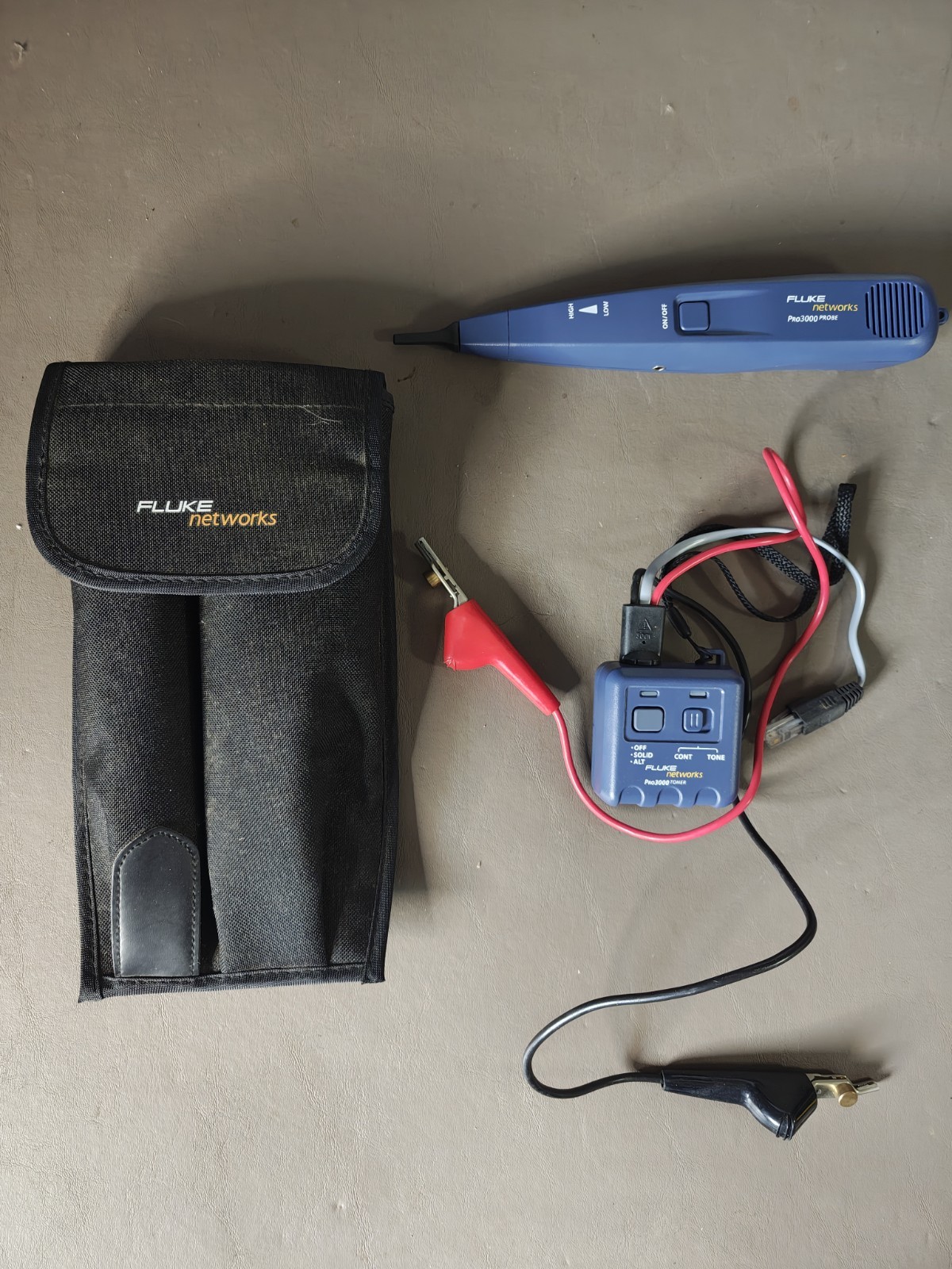 Fluke Networks Pro3000 Probe and Toner Kit excellent Read FAST SHIPPING