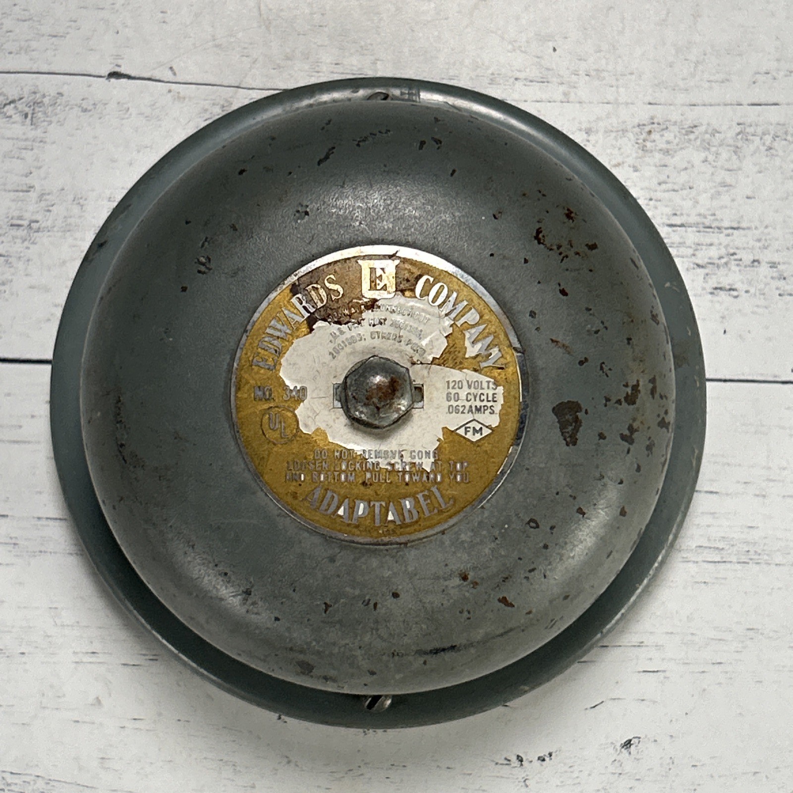 Vintage Edwards Company Adaptabel Electric Alarm Bell No 340 Industrial 40s-60s