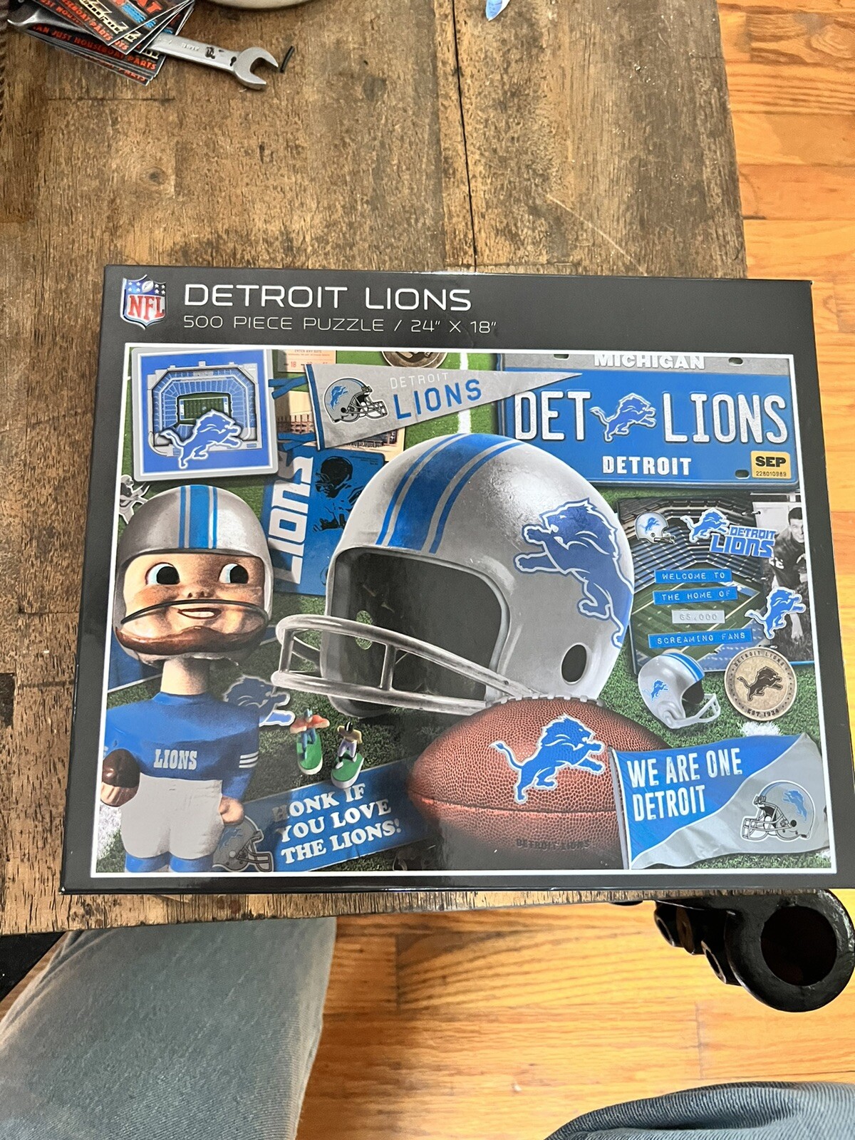 NFL Detroit Lions Retro Puzzle Jigsaw Puzzle Football 500 Pieces - NEW