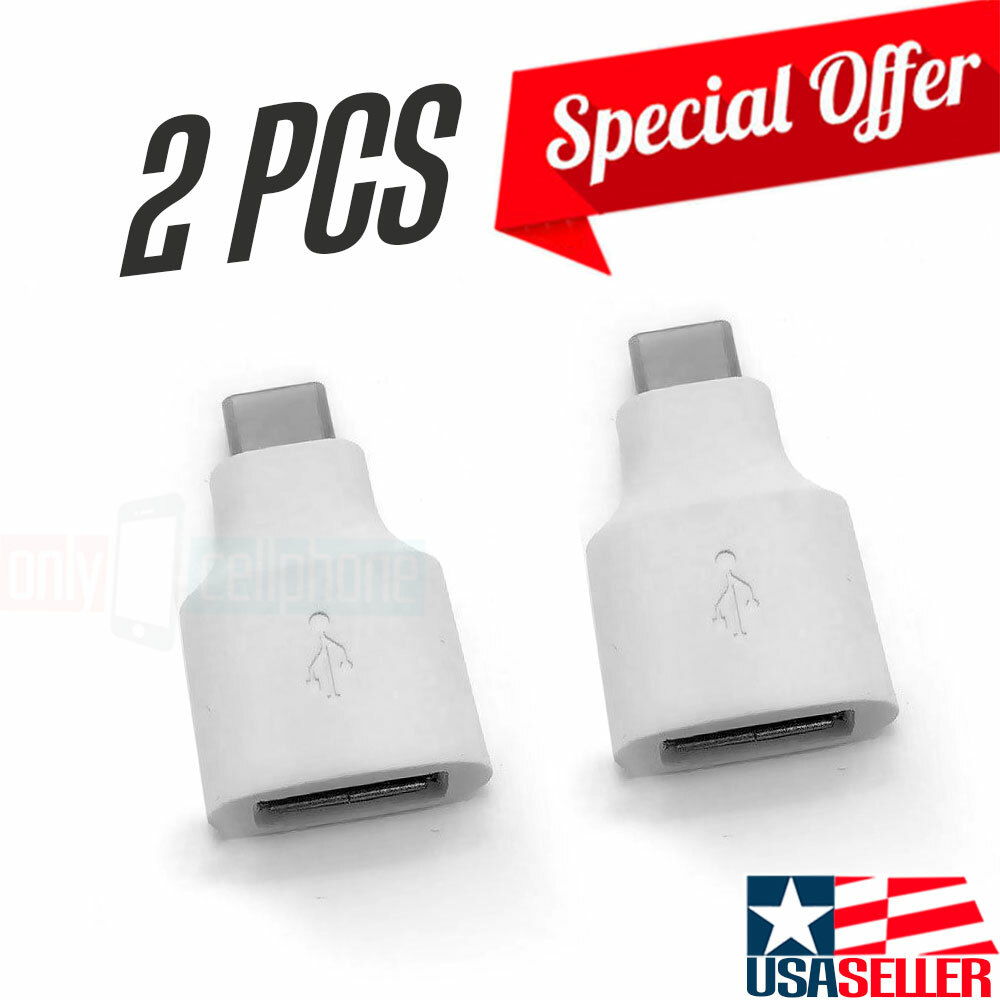Lot of 2 Original Google USB Female to USB-C Male OTG Adapter