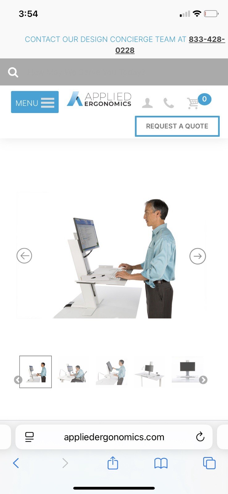 Humanscale QuickStand Dual Monitor Height Adjustable Workstation Sit / Stand