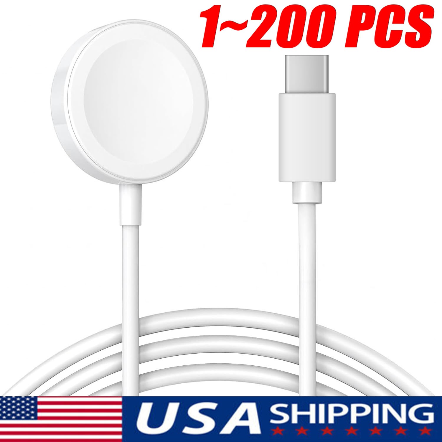 Type-C Cable Charger For Apple Watch3 4 5 6 7 SE 8 9 Ultra Magnetic Charging LOT