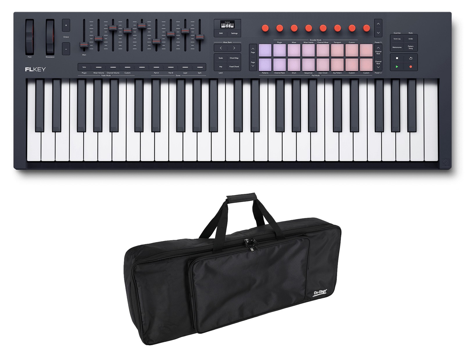 Novation FLkey 2 49 Key MIDI Keyboard Controller for FL Studio+On-Stage Bag