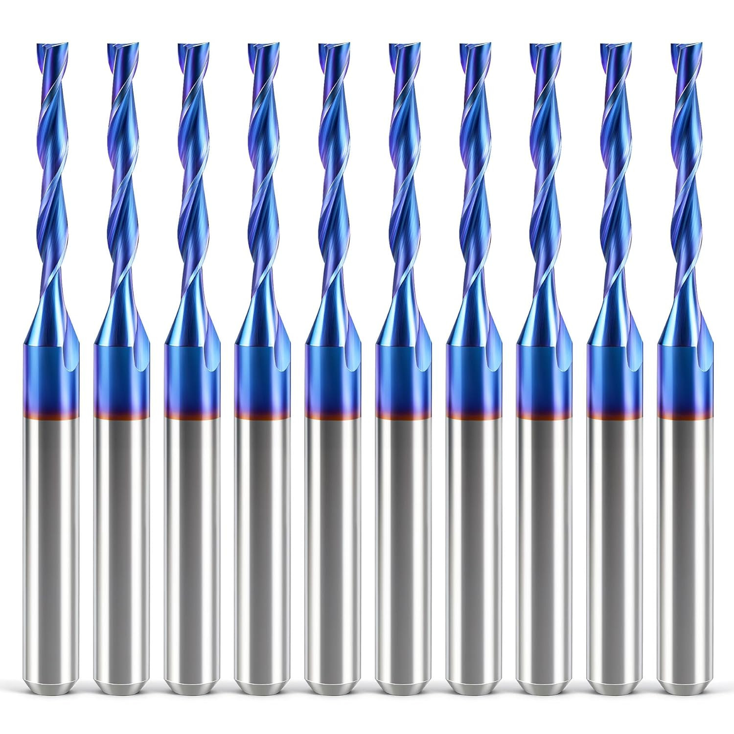 CNC Router Bits 1/8" Shank 1/16" Cutting Dia. CNC Bit End Mill Flat Nose Carbide