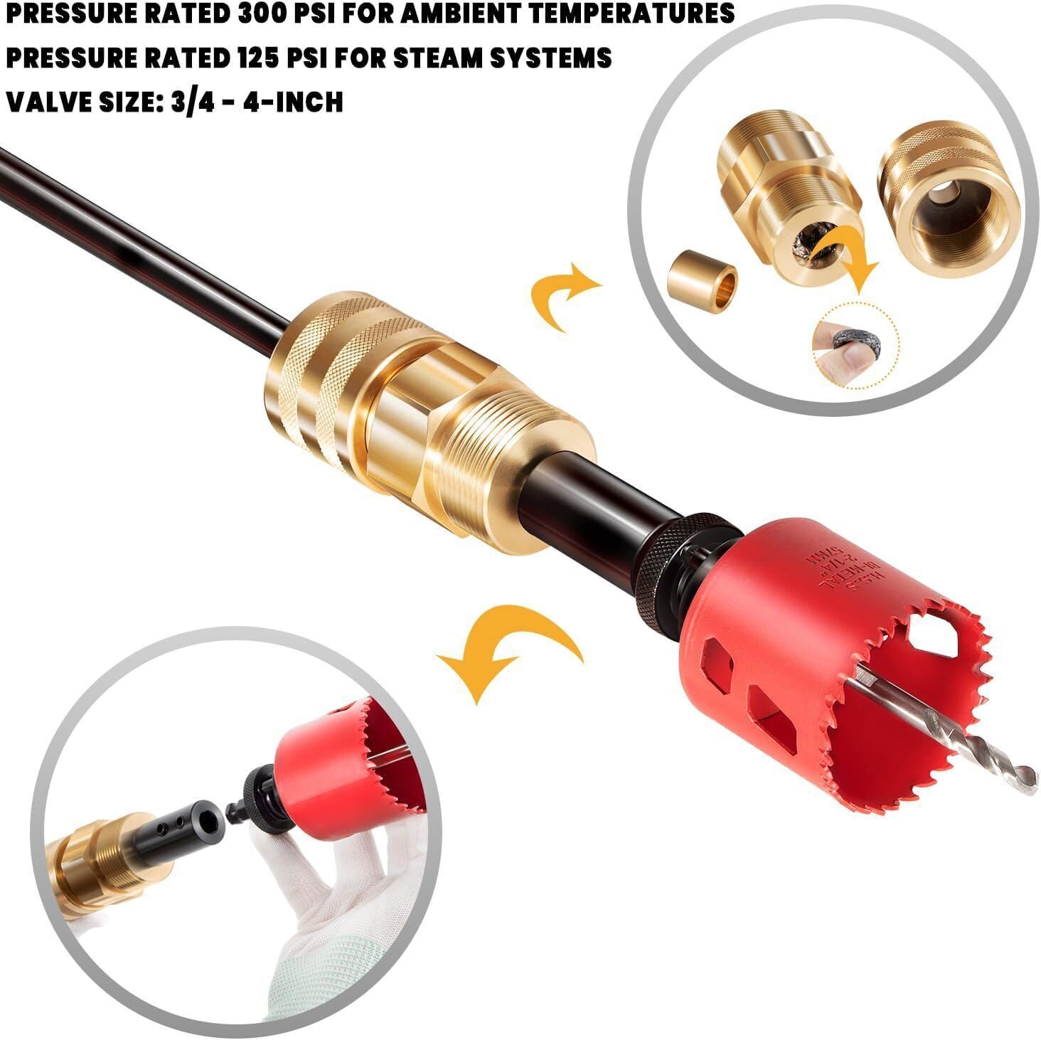 Tool 08350 DM3MECH Mechanical Hot Tapping Machine Complete Kit for NPT