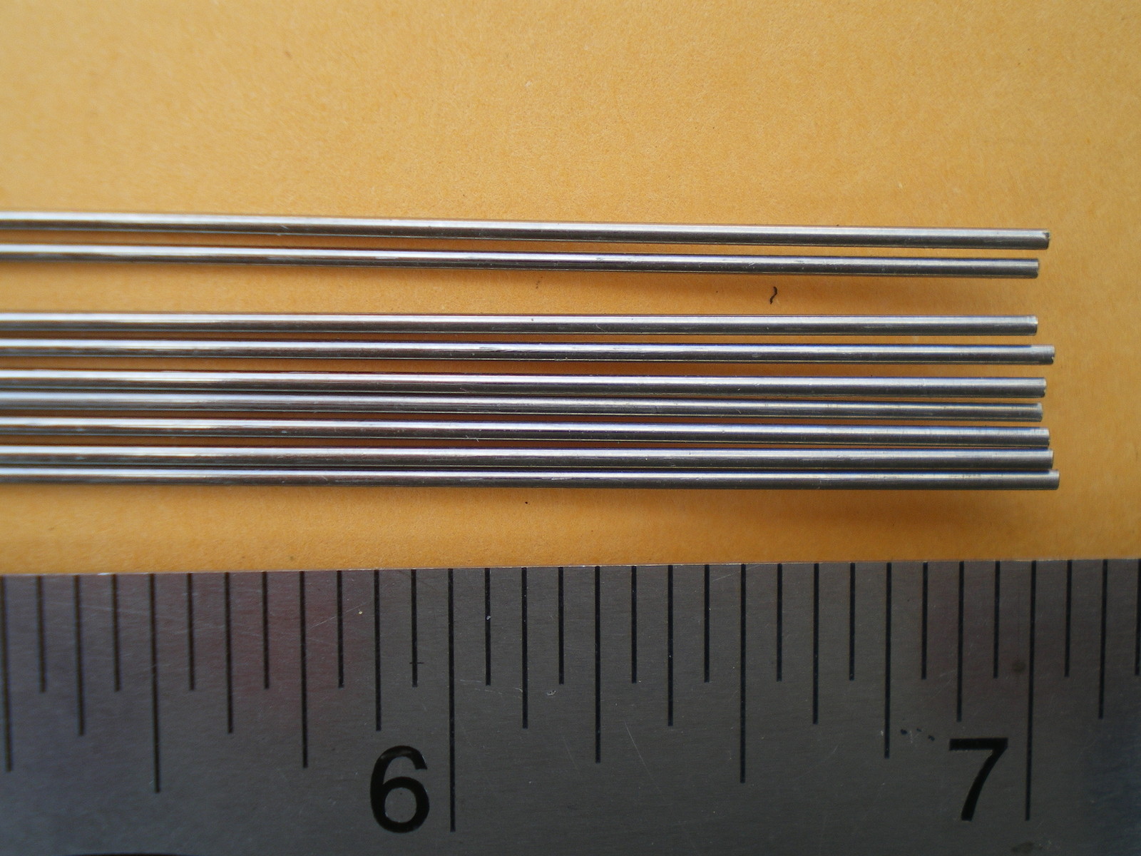 250 PCS. STAINLESS STEEL STRAIGHT LURE SHAFT WIRE  0.041 X 7" LONG.