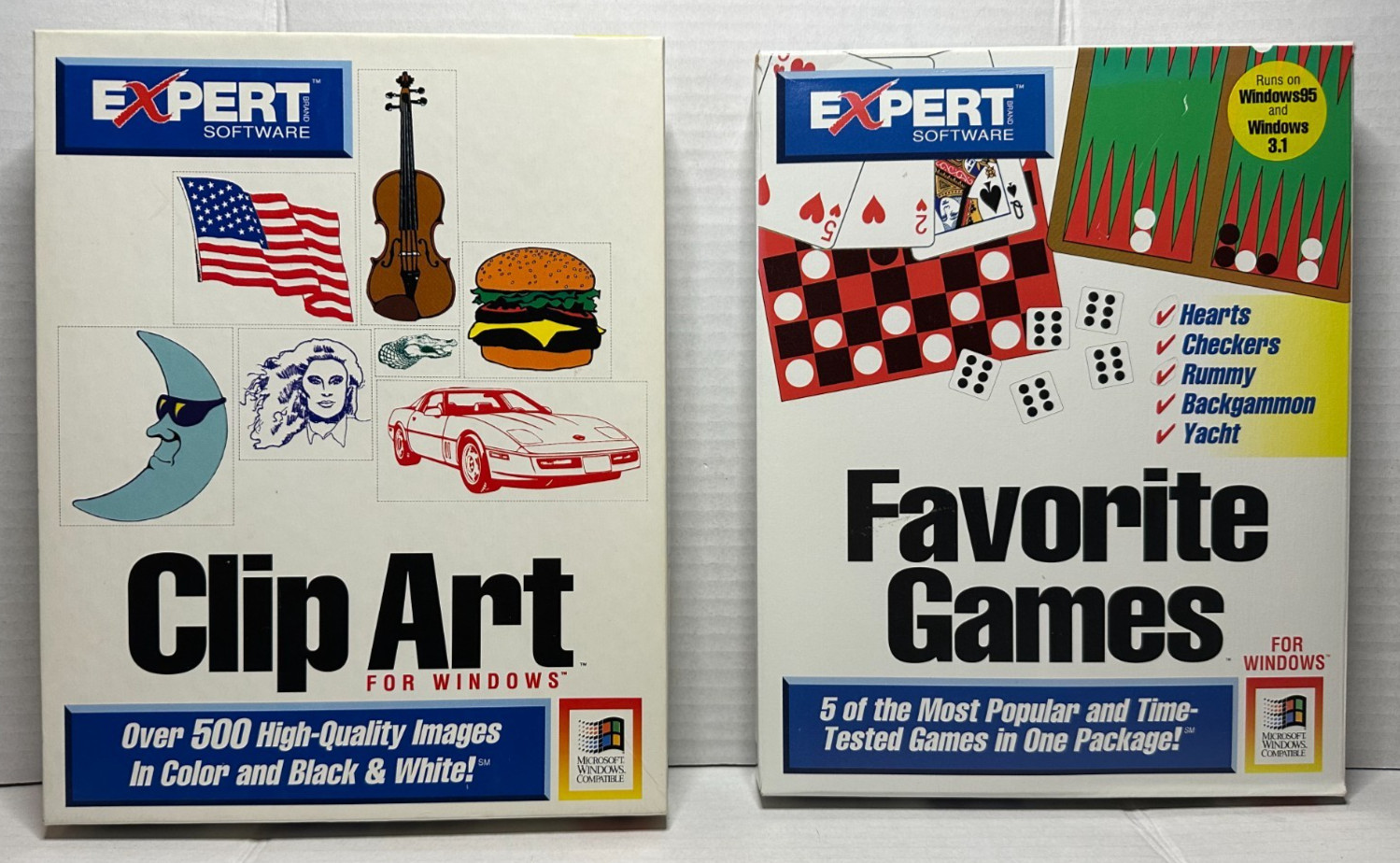 VTG Expert Software 1994 Clip Art Favorite Games For Windows 3.5" Vintage