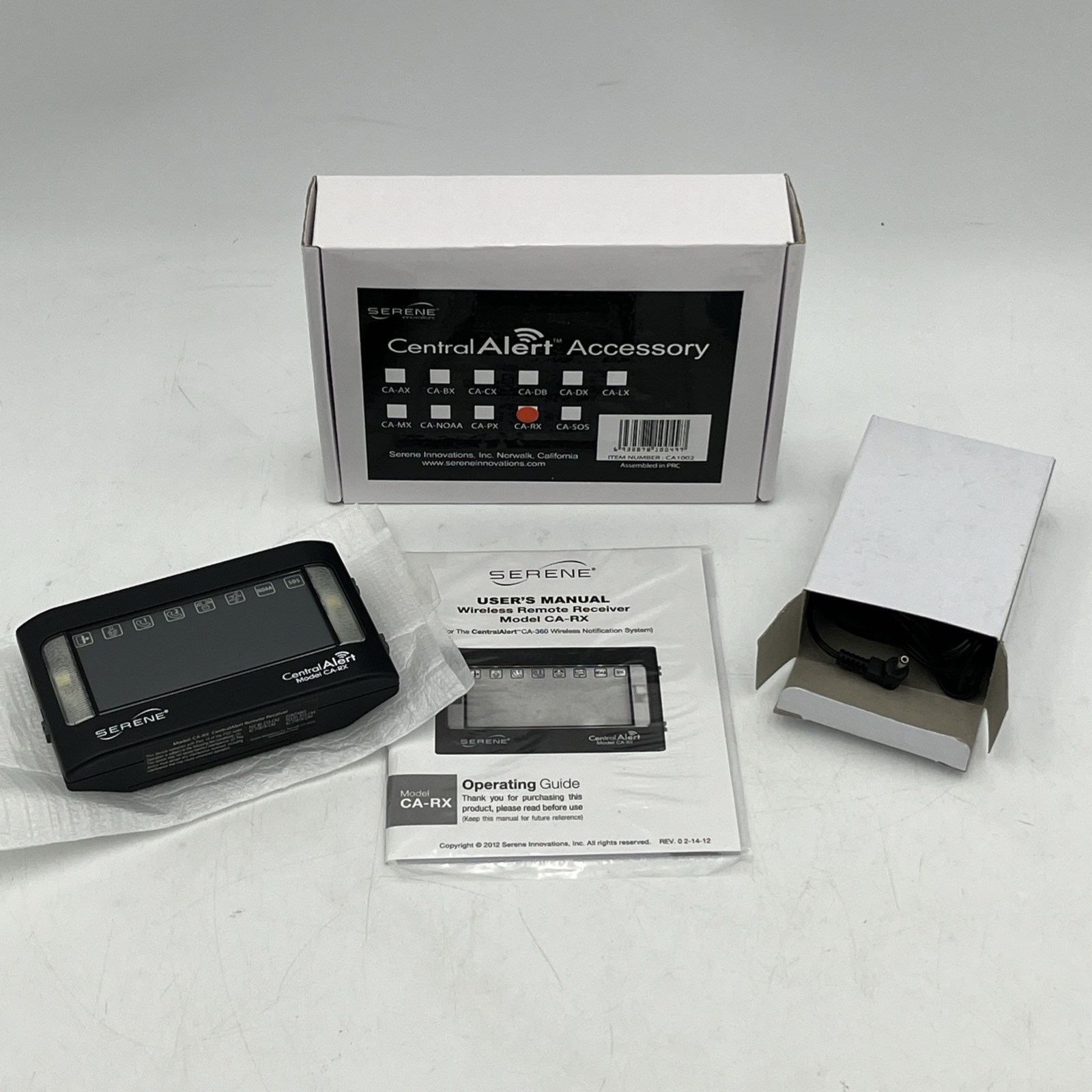Serene Innovations Central Alert Wireless Remote Receiver Accessory CA-RX New