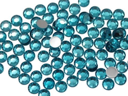 1000PCS 6mm SS30 Acrylic Flat Back Rhinestones for Jewelry Blue Aqua .QR