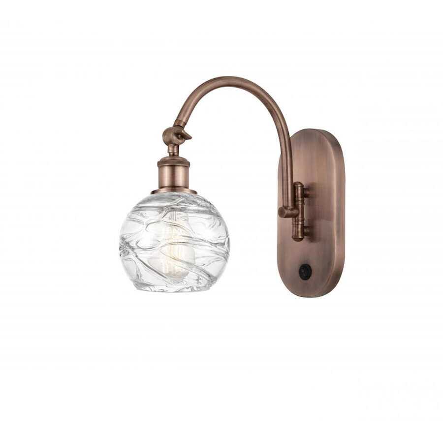 Innovations Ballston Athens Deco Swirl 6" 1 Light Sconce, CP - 518-1W-AC-G1213-6