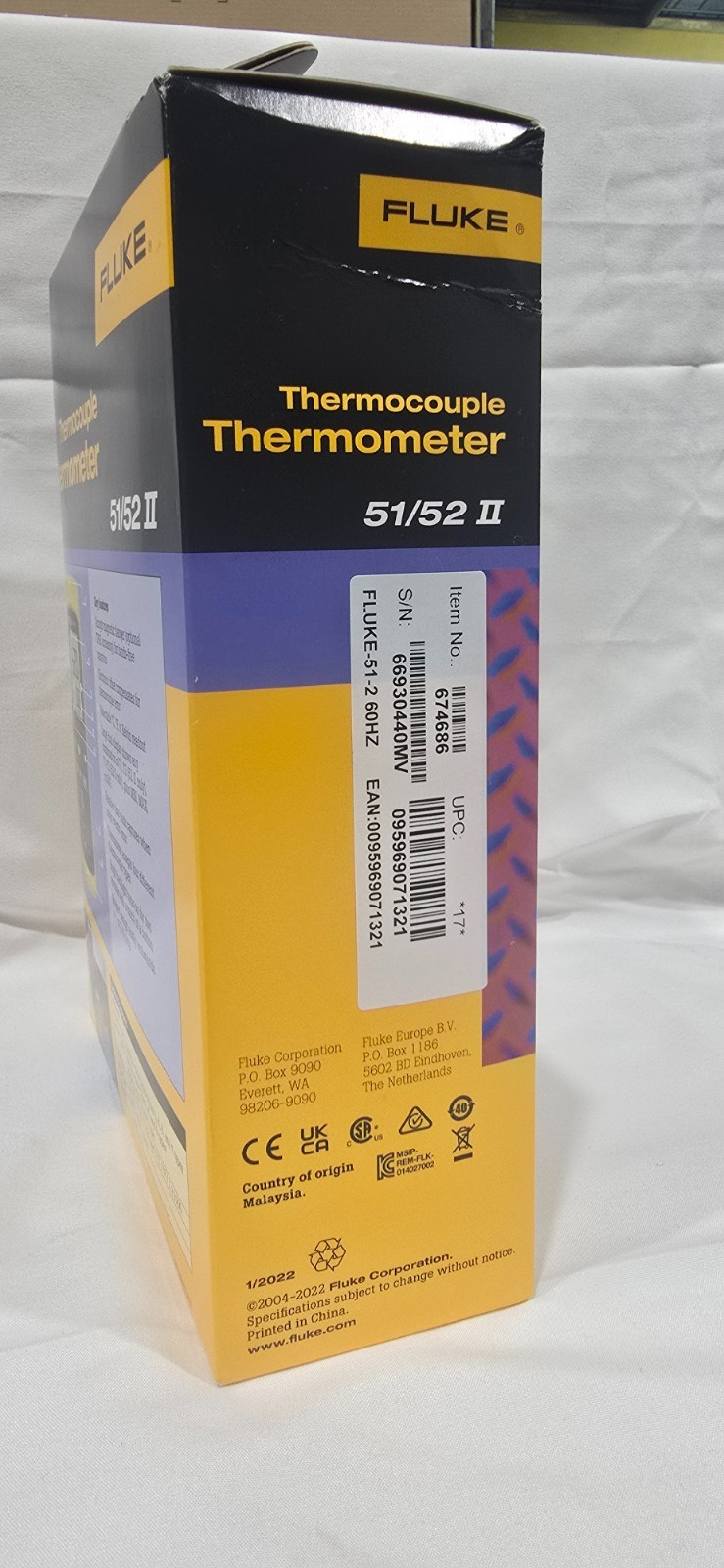 Fluke 51-2 60HZ - Handheld Single Input Digital Thermometer