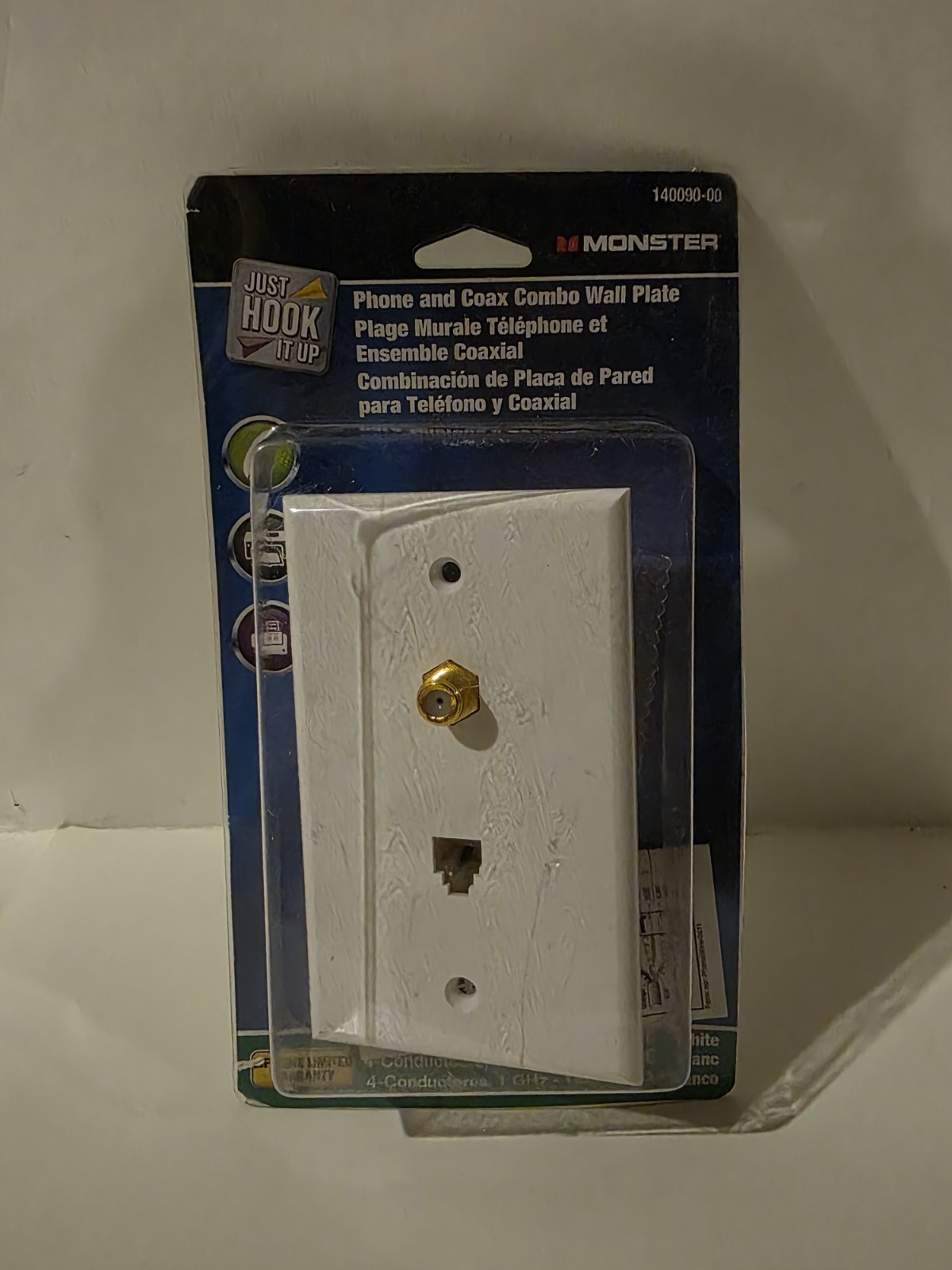 Monster phone and coax combo wall plate 140090-00 BRAND NEW!