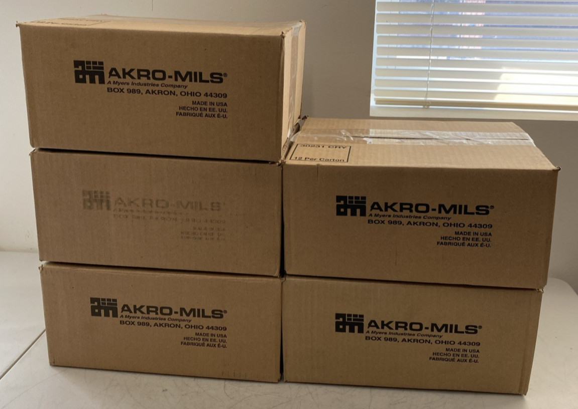 60 - Akro-Mils 30231CRY Clear Lid For Bin 30230 - Lot Of 60 Brand New