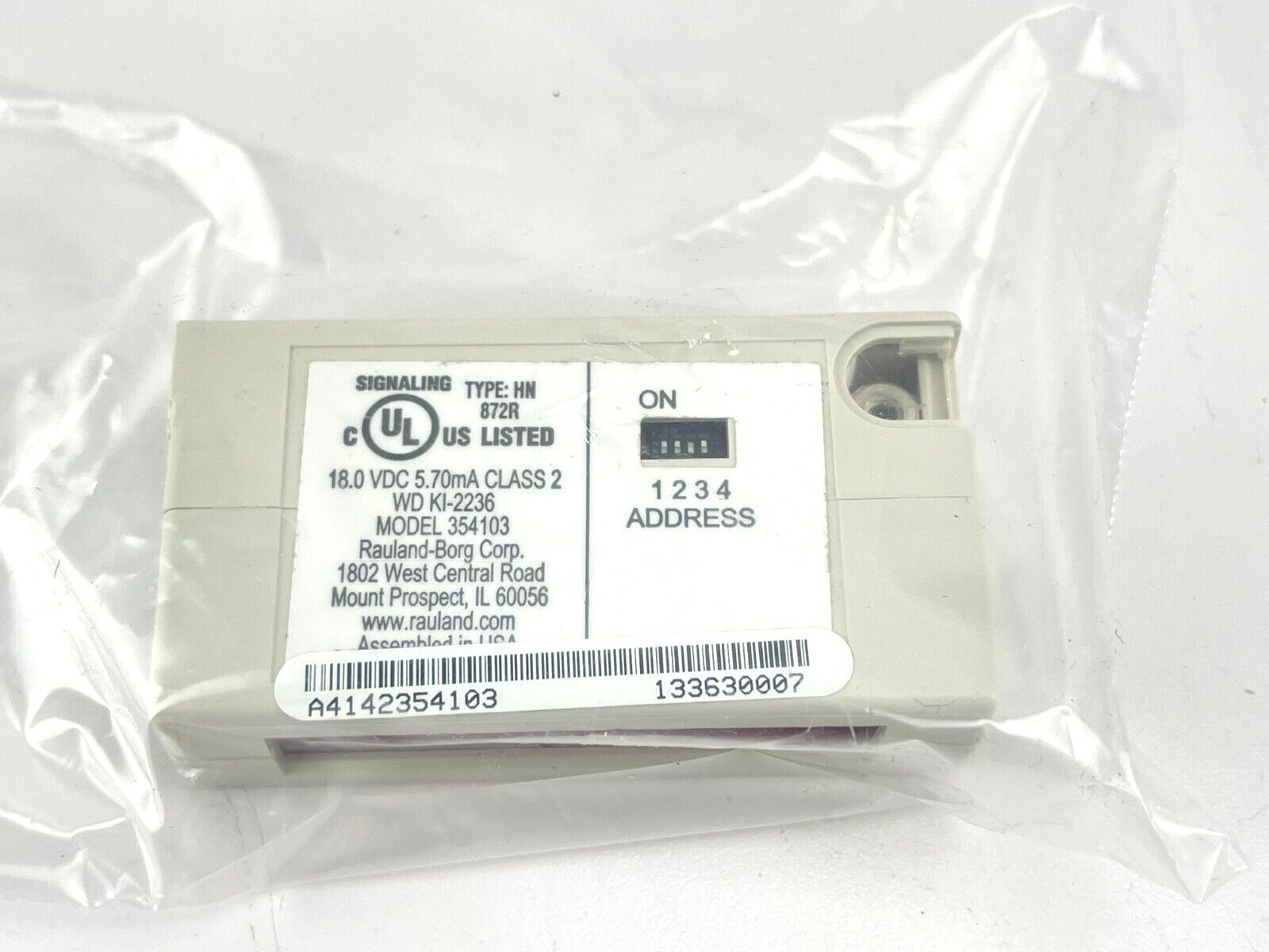 RAULAND 354103 Output Module - Low Current  NEW
