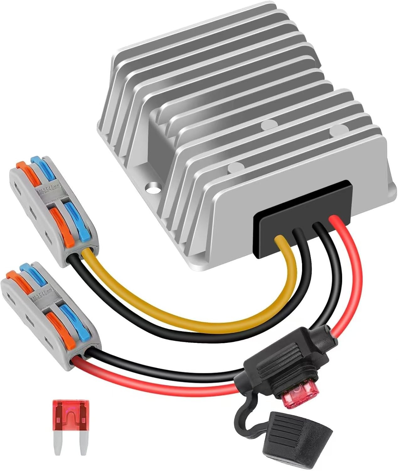 10A 120W 18V 24V 36V 48V to 12V Buck Converter Golf 36V48V TO 10A, Silver
