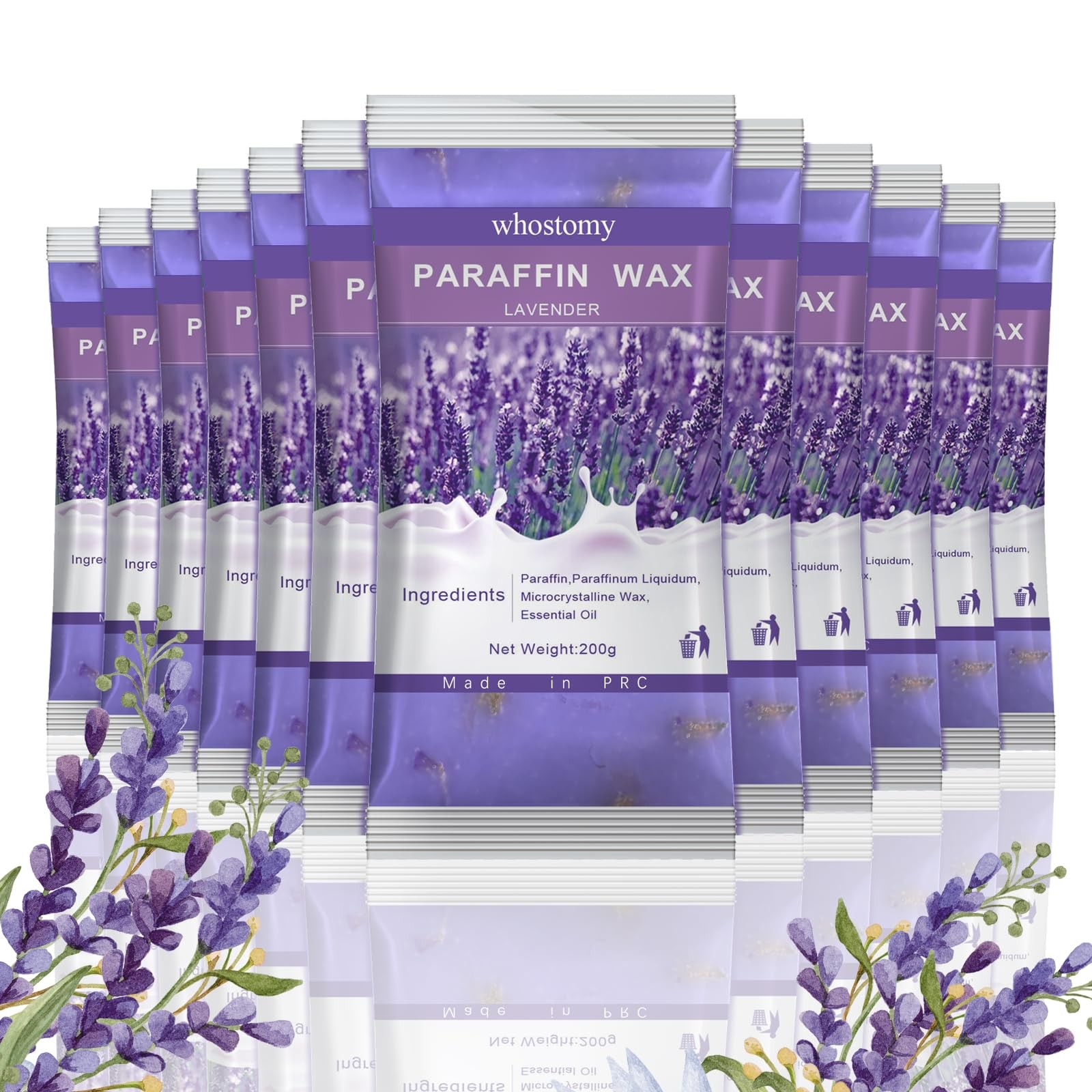 Paraffin Wax Refills, 12 PackParaffin for Hands and Feet, Hot lavender 12
