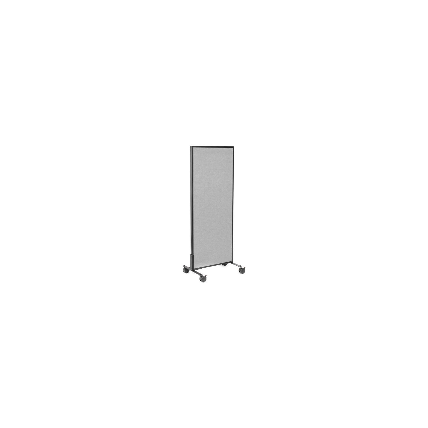 24-1/4"W x 63"H Mobile Office Partition Panel Gray