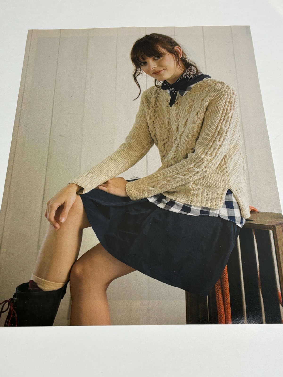 Race Point Pullover Women's Sizes Knitting Pattern Magazine Pages