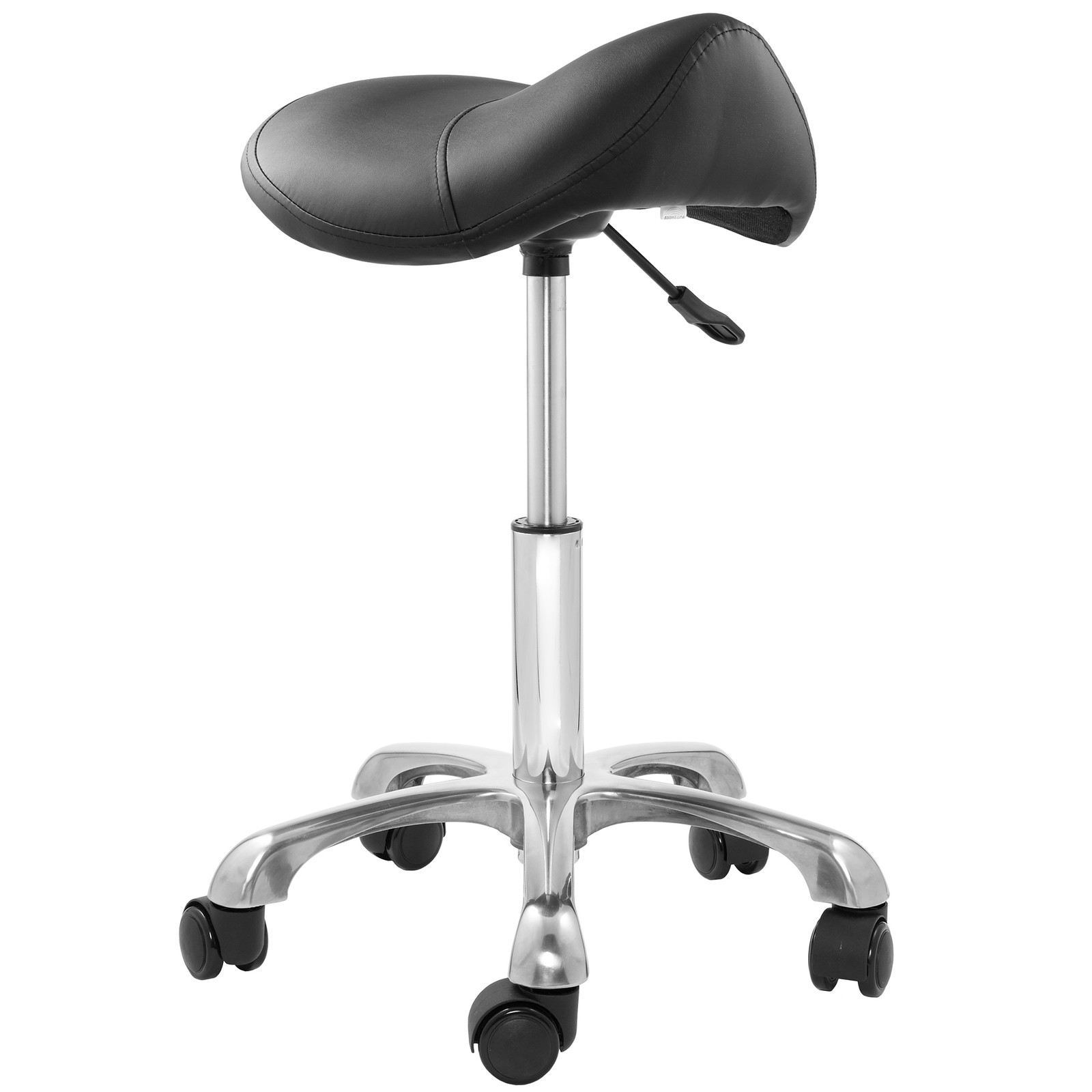 OPEN BOX - Hydraulic Adjustable Rolling Spa Saddle Stool - Ergonomic - Black