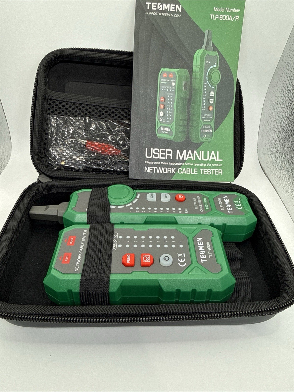 TLP-900AR Network Cable Tester, RJ11 RJ45, for CAT5/6/POE/STP, Multi-Function Ca