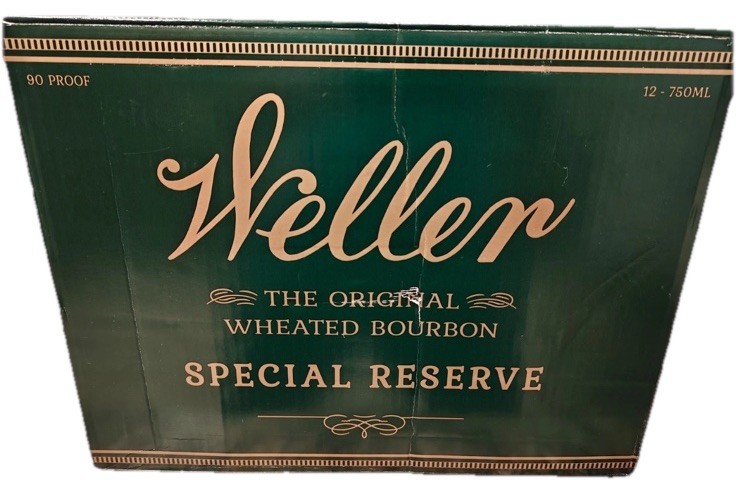 W.L. Weller Special Reserve green label bourbon whiskey WSR box case