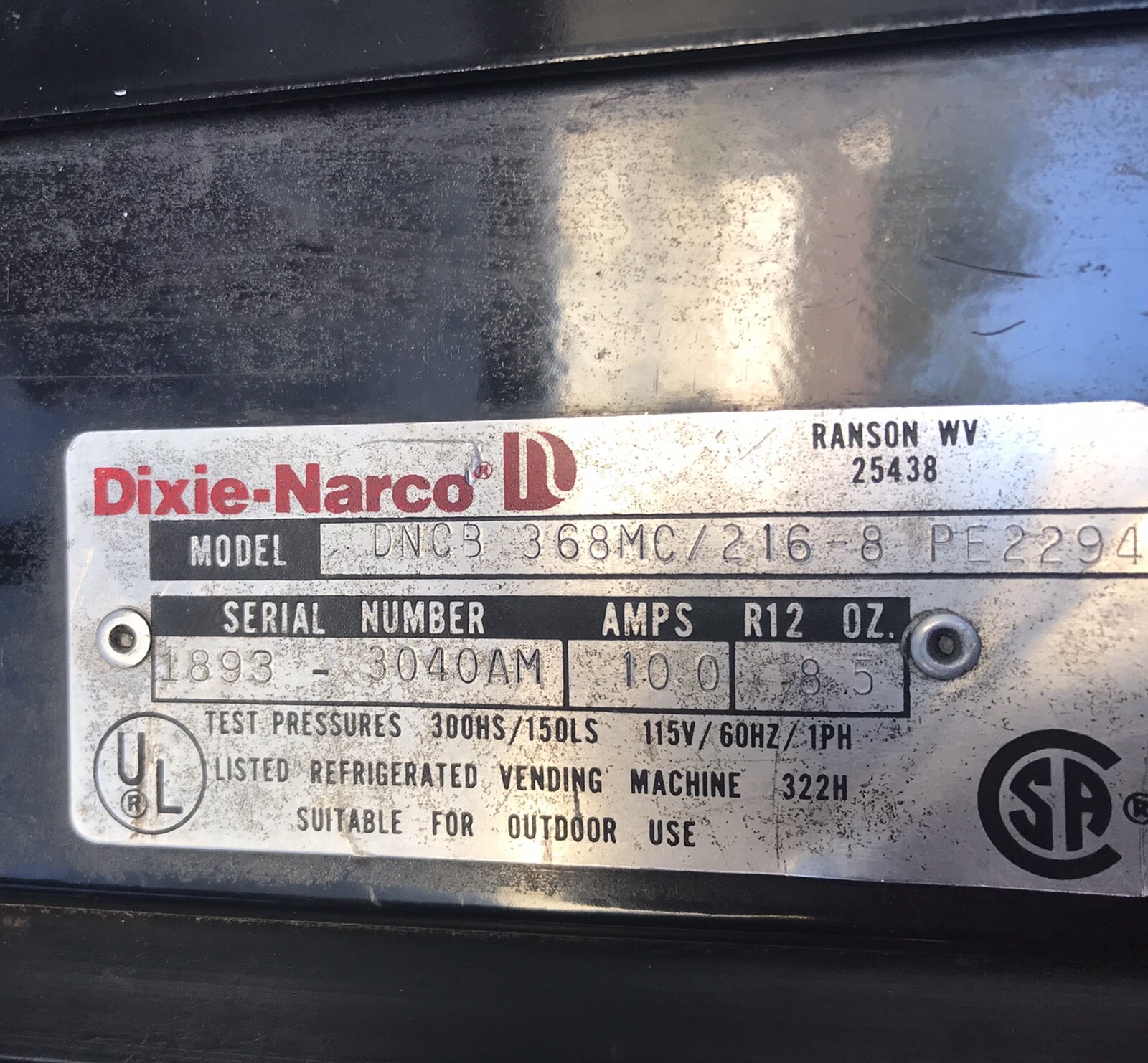 dixie narco 369 vending machine