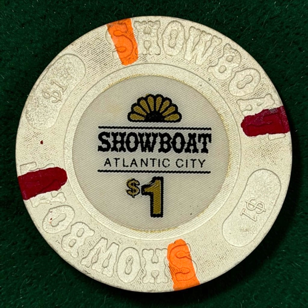 SHOWBOAT CASINO ATLANTIC CITY $1 CASINO CHIP