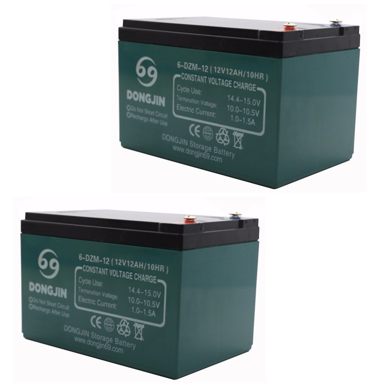2pc 6-DZM-12 12V 12Ah Battery 6-DZF-12 Scooter Go Kart Wheelchair BIKE  6-DMF-12