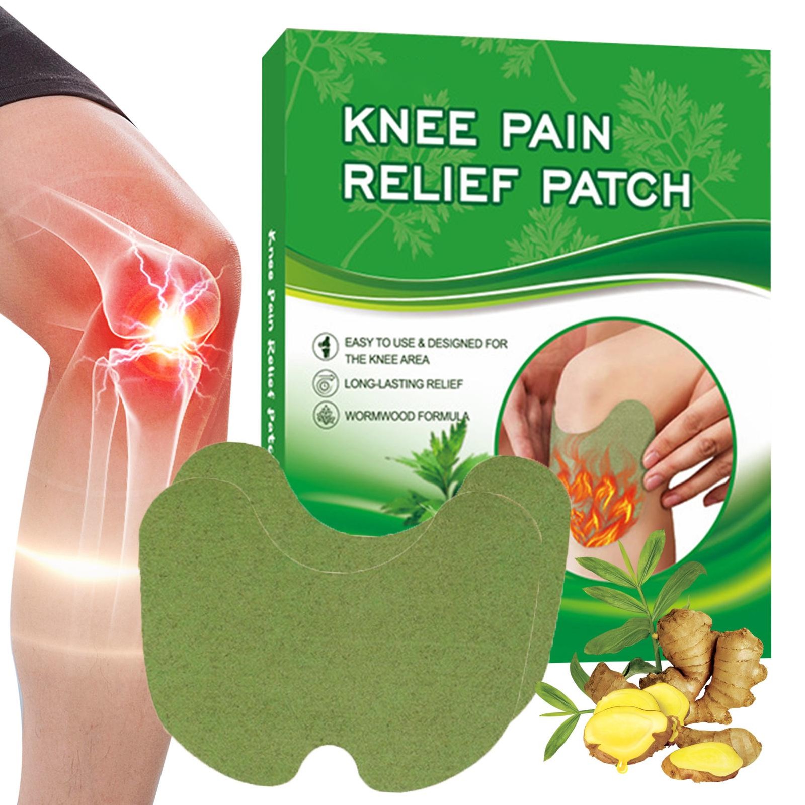 12pcs Knee Relief Patches Pain Relief Neck Elbow Joints Waist Shoulder Strains