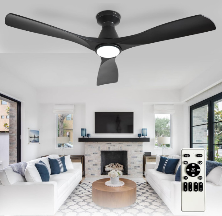 Ventilador de Techo 52'' con Luz LED Regulable Motor DC y Mando