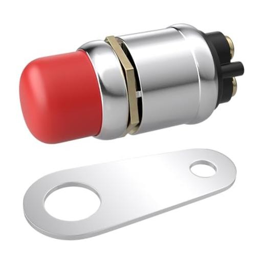 Push Button Starter Switch 12V 50A, Waterproof Momentary Start Switch red-1