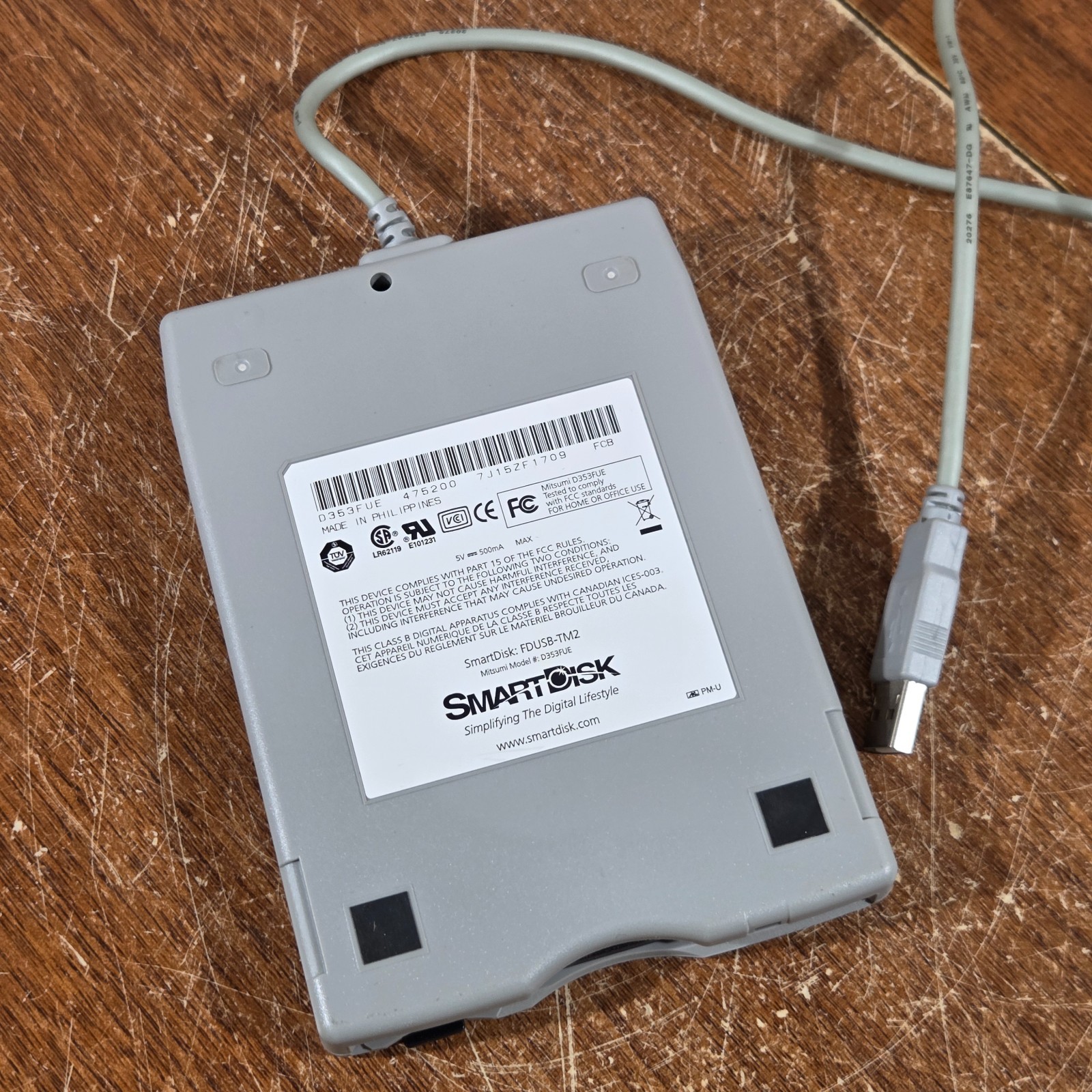 Vintage Smart Disk FDUSB-TM2 Mitsumi Model #D353FUE