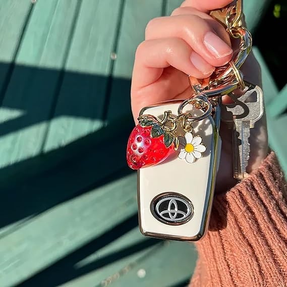 Cute Cherry Strawberry bag charms keychain purse accessories charm for women