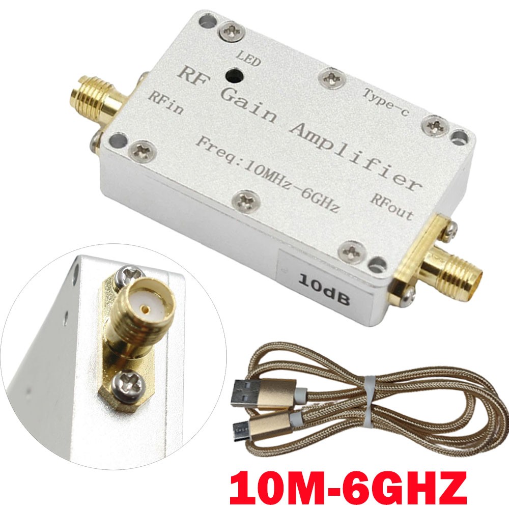 10M-6GHz RF Amplifier 10dB High Gain Driver Receiving Amplifier Module HOT