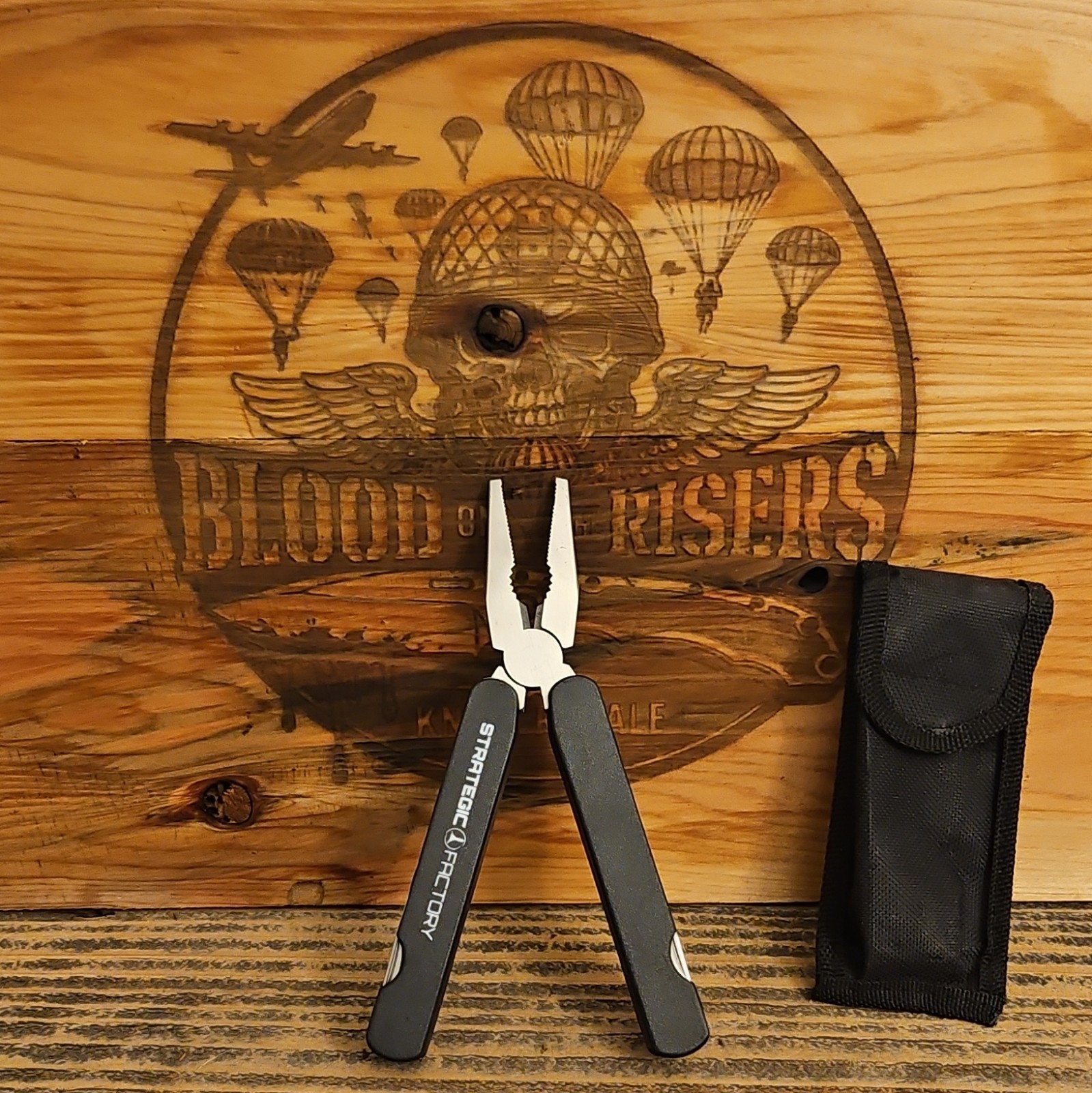 Strategic Factory Black Multi-Tool Pliers w/ Nylon Sheath, 2-Piece