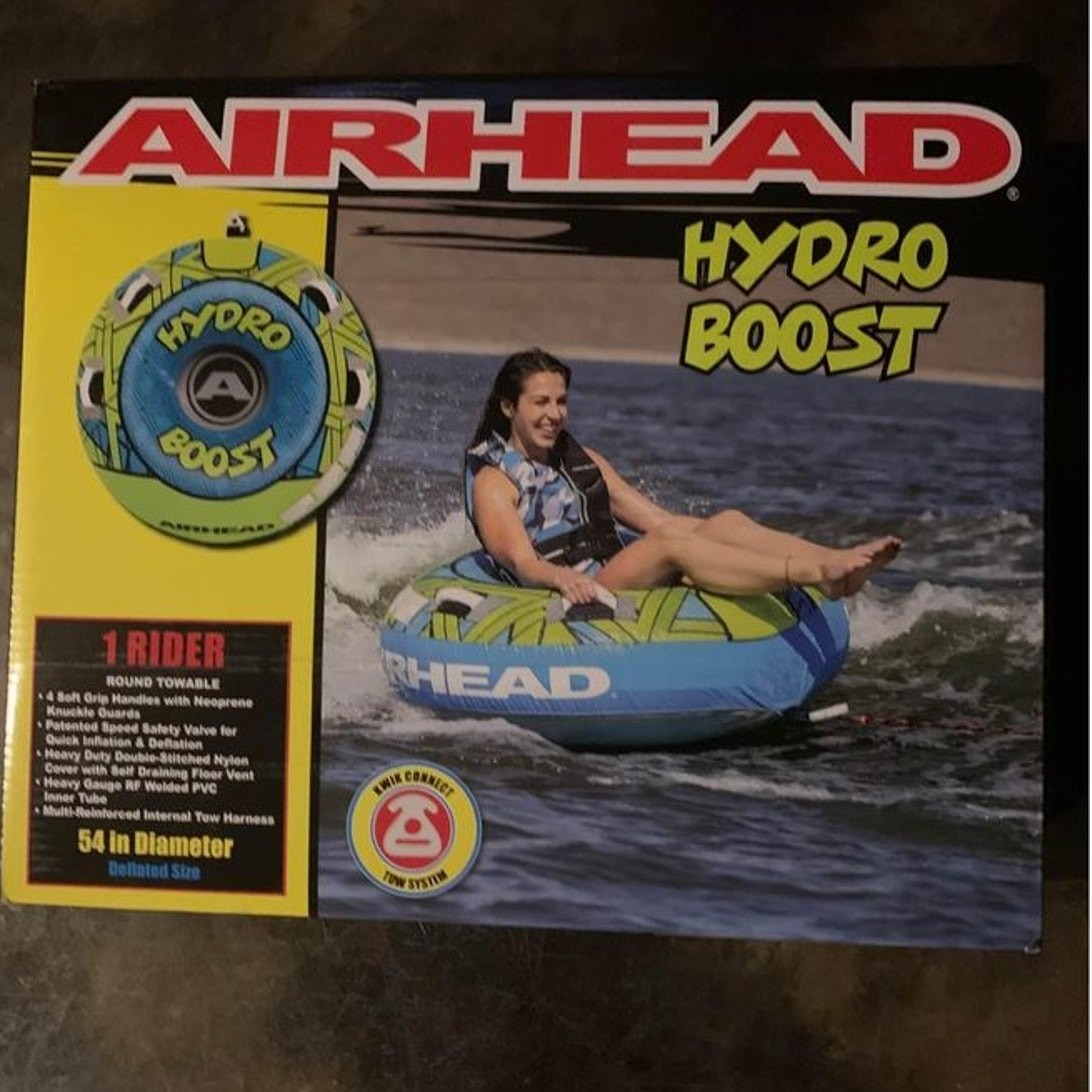 NEW Airhead Hydro-Boost 54" Towable Tube Deluxe Nylon Covered Handles Reinforced