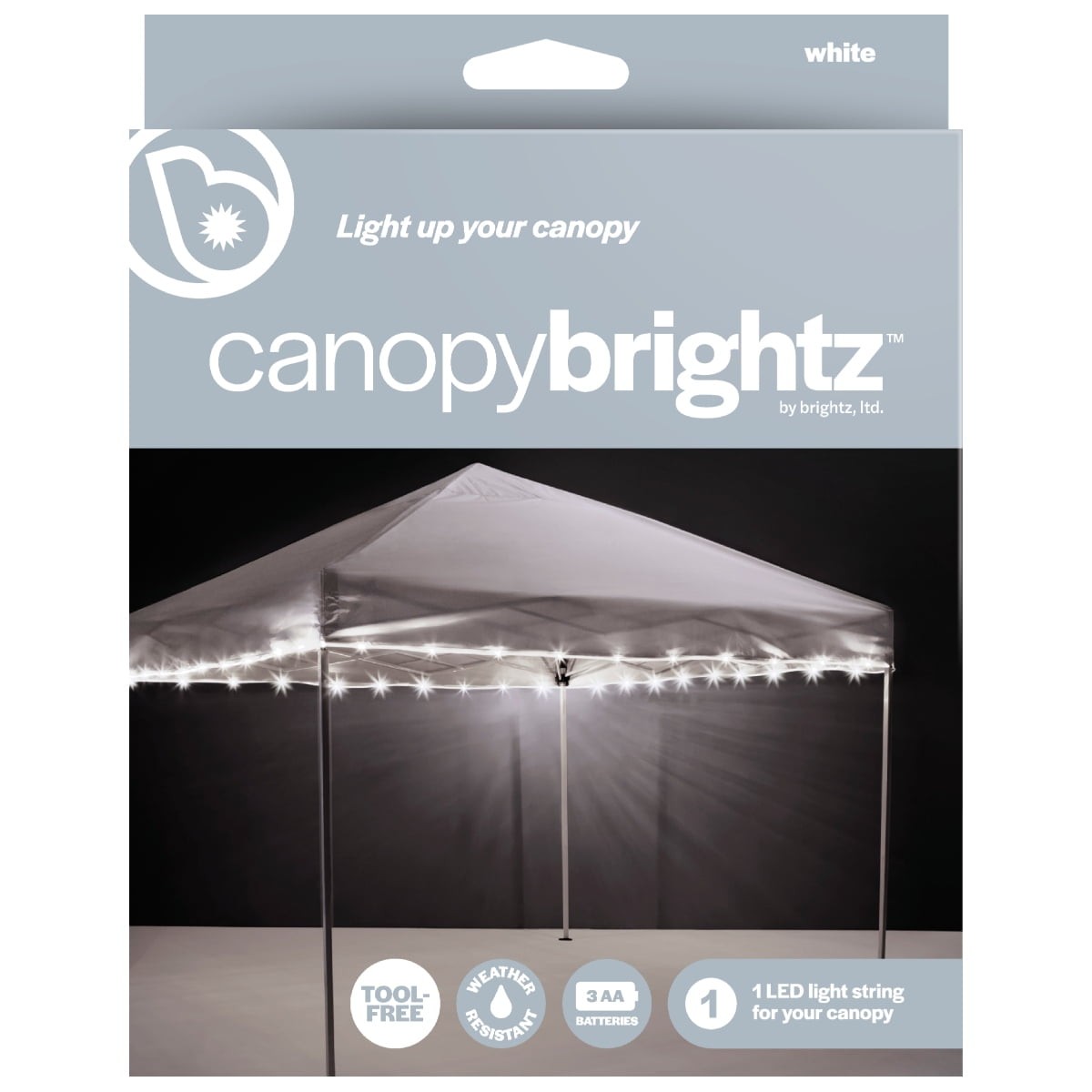 CanopyBrightz LED Tent Lights – 40ft String 10x10 Tents White