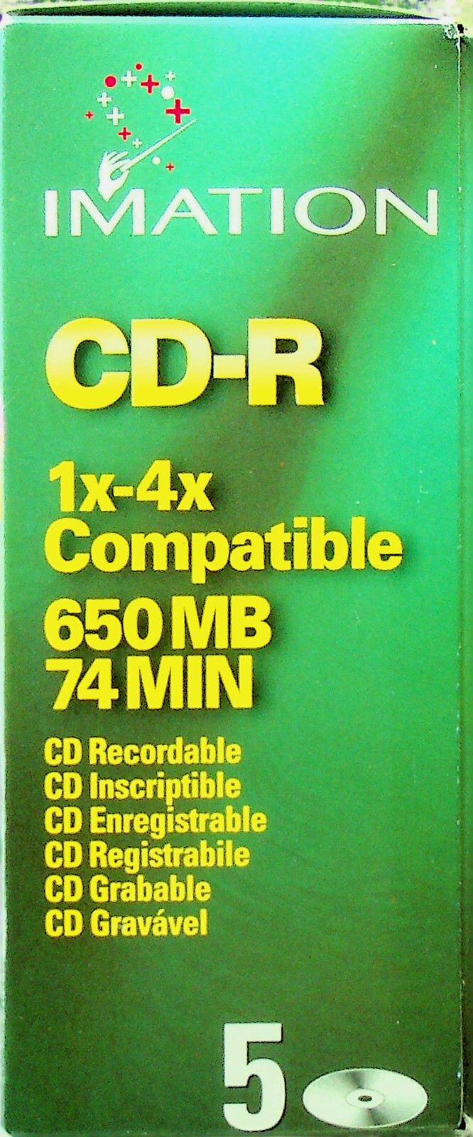 Imation CD-R 1x-4x compatible 5 pack - Sealed