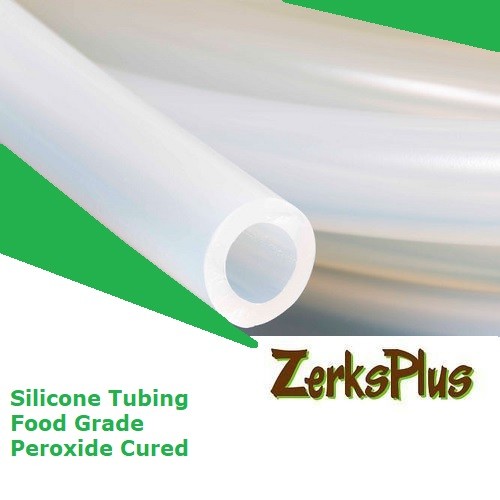 Silicone Tubing 1/4" ID x 7/16" OD Food Grade Peroxide Cured High Temp