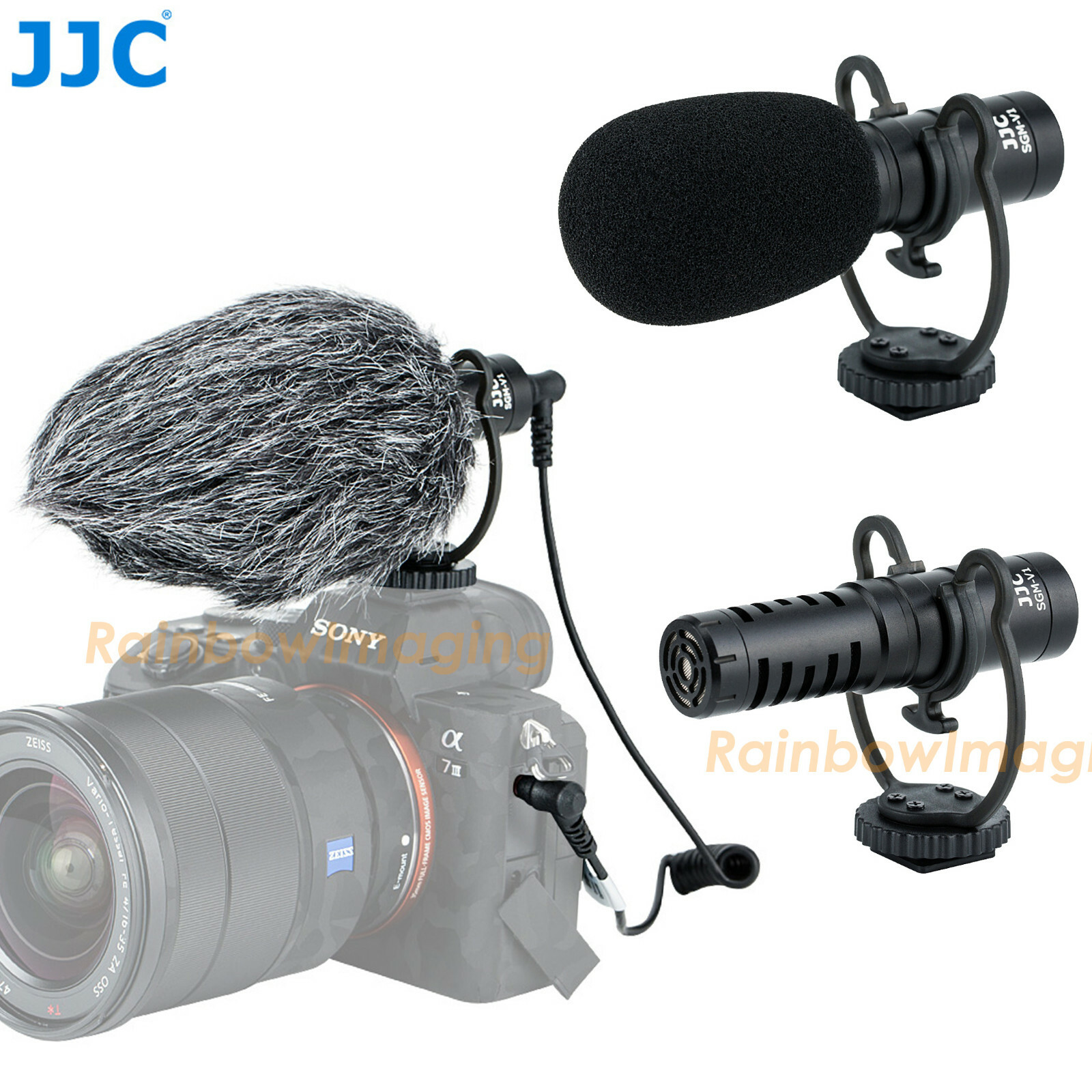 JJC Cardioid Shotgun Microphone Mic Fujifilm Fuji X-Pro3 X-Pro2 X-T4 X-T3 X-T2