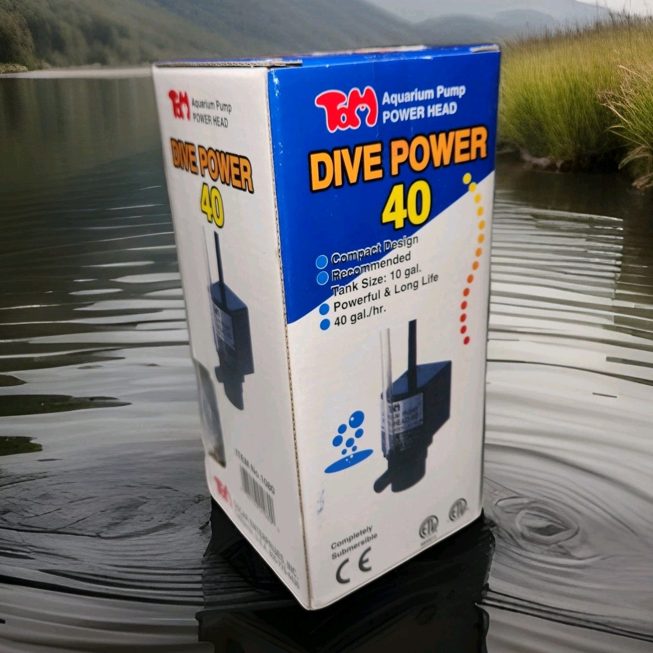 TOM Aquarium Pump Powerhead Dive 40GPH Submersible For Tank Size 10 Gal Quality