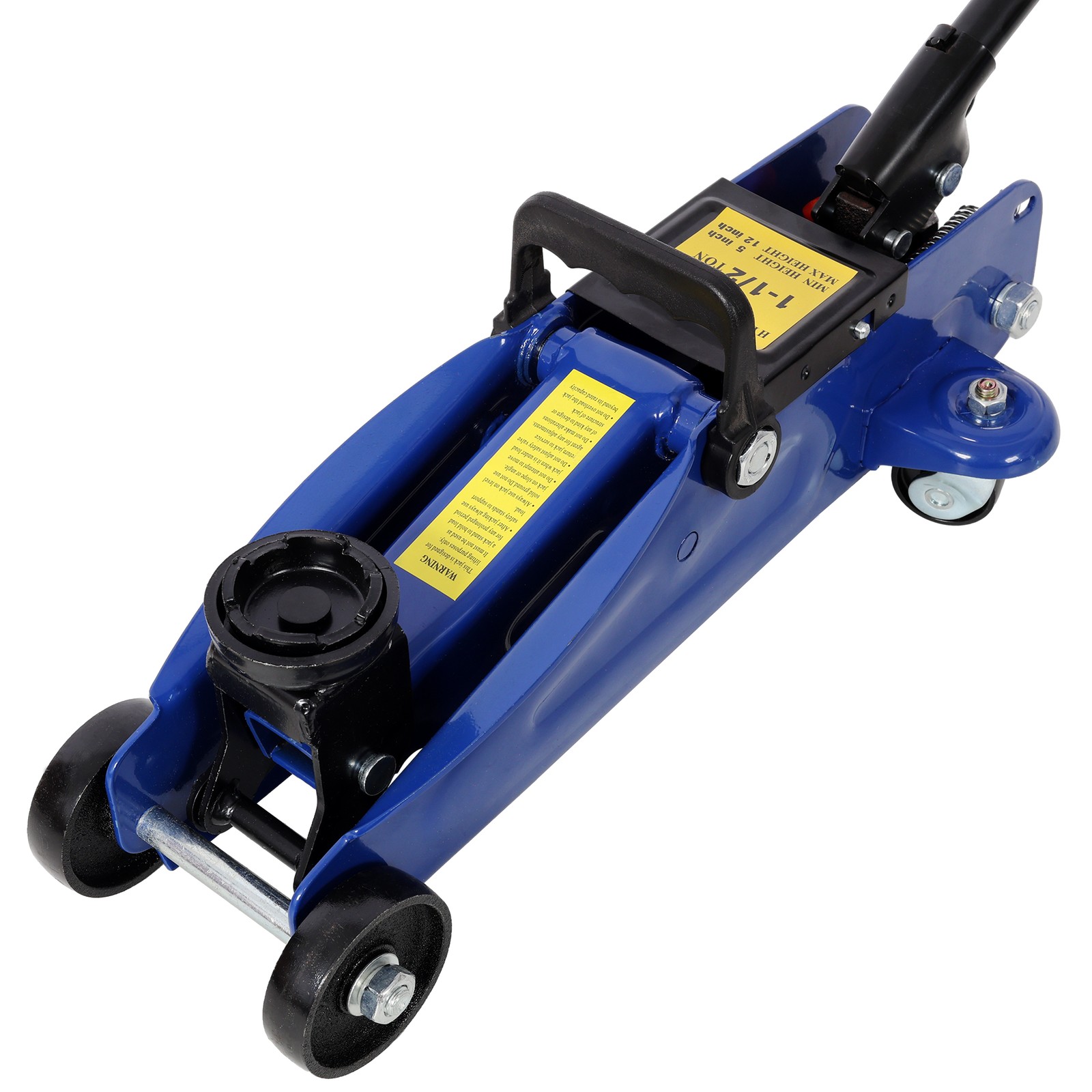 1.5-Ton Steel Low-Profile Floor Jack 5-11.8in Lift Blue Pink