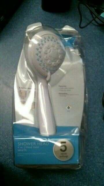 OakBrook White PVC 5 settings Handheld Showerhead 1.8 gal. 07418 FREE SHIPPING