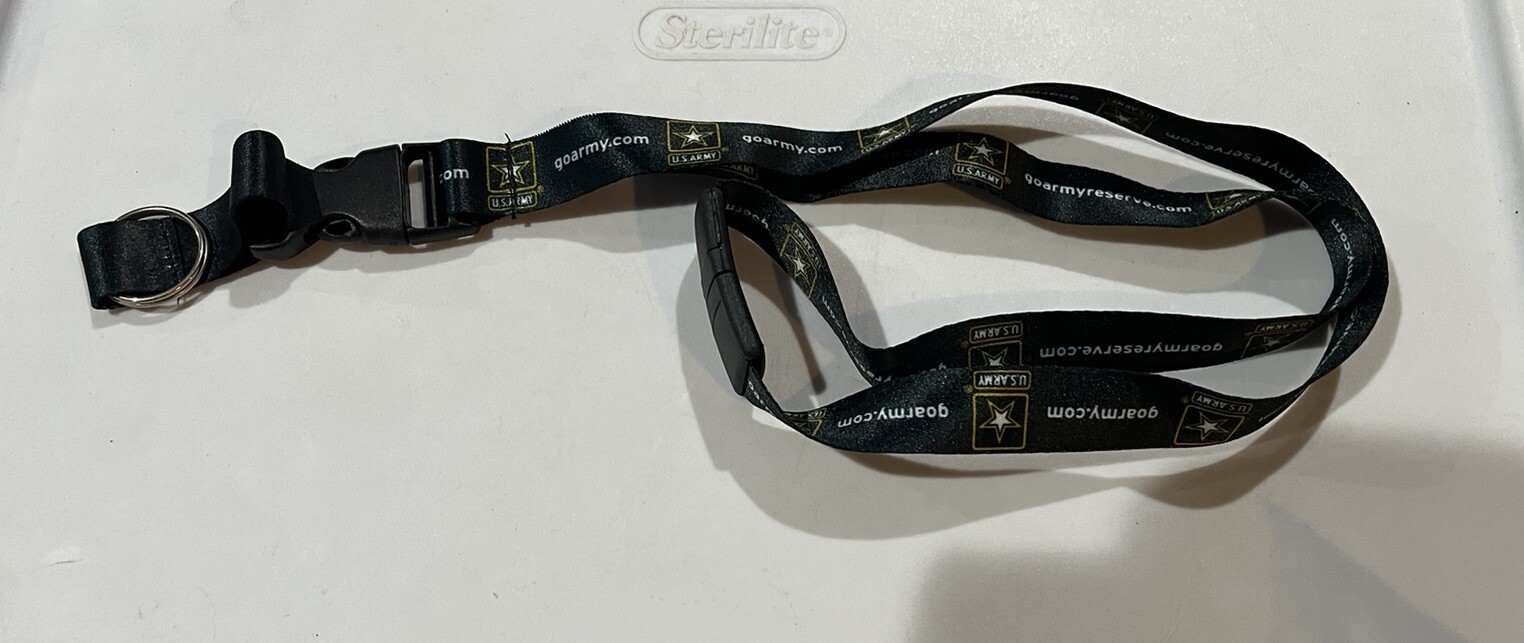 Go Army & Army Reserve Lanyard- Logo On It, Breakaway Back, Loop End, Comes Off