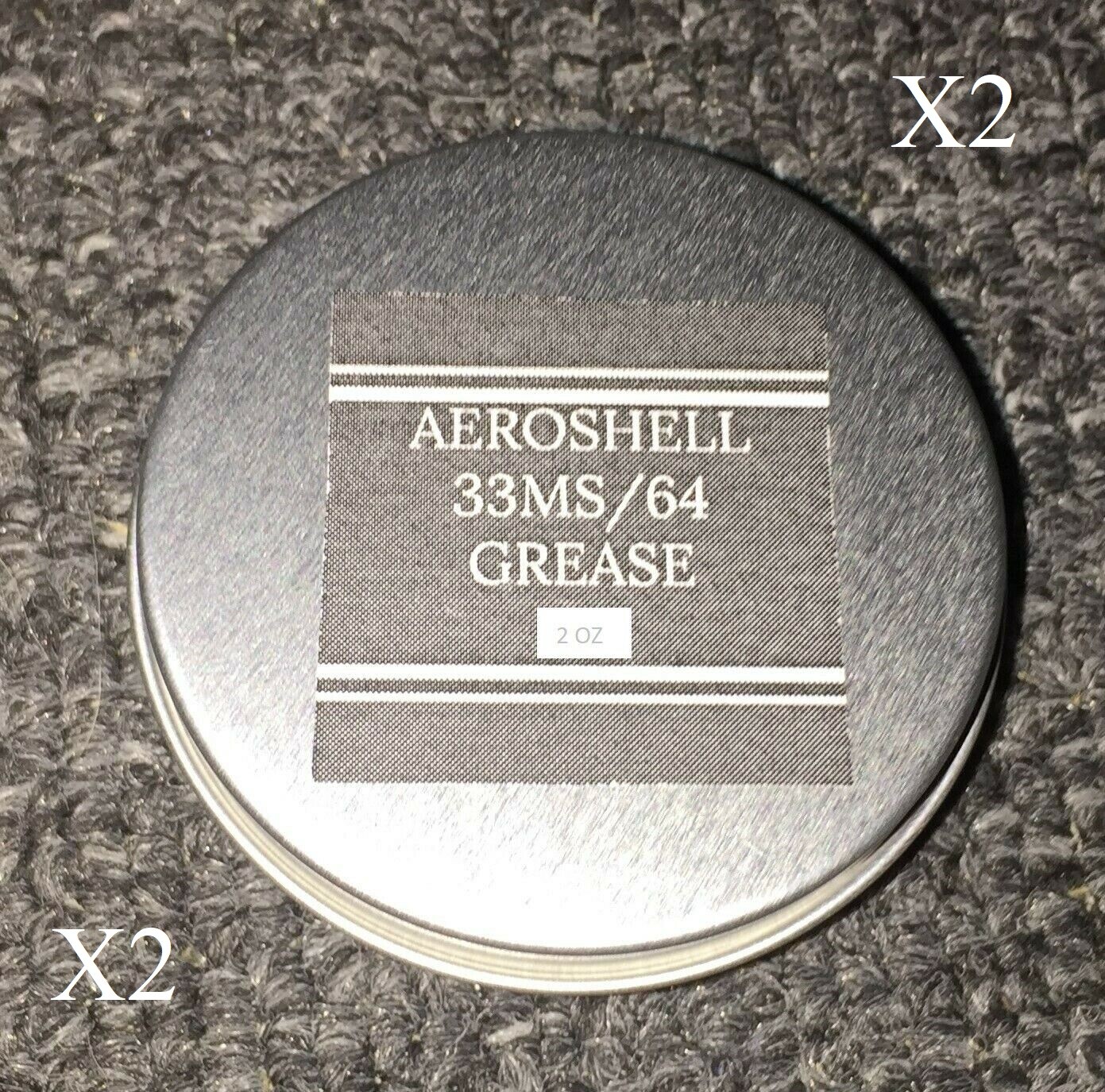 Two AeroShell 33MS/64 Barrel & Nut Lithium Moly Synthetic Grease - 2 oz Jars
